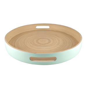 Plateau de service en bois fait main de la meilleure qualité avec poignées en métal doré Plateau de service de table à café et thé personnalisé en bois - Product Image 2