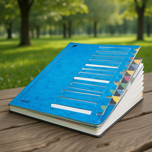 Organizador de Escritorio Leitz Multicolor, Bloque de 24 Compartimentos para DIN A4, Cartón Azul Marmoleado de 350g/m², Carpetas Multicolor - Product Image 3