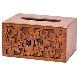 Boîte à mouchoirs rectangulaire en noyer écologique pour la maison, le bureau et la voiture, à usage régulier - Product Image 1