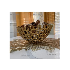 Bol décoratif martelé en acier inoxydable de forme ronde bol de service de collations de taille personnalisée pour les meilleures ventes - Product Image 2