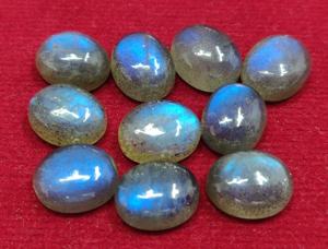 Cabochon ovale en Labradorite naturelle 9x11mm-Labradorite de qualité supérieure - Product Image 5