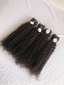 Vente en gros 100% de qualité supérieure 18 ''#2 couleur Kinky Curly Bundles 100% Remy Virgin Extensions de cheveux humains Cuticule alignée - Product Image 2