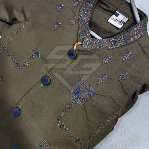 Conjunto de Kurta y Pijama para Niños con Chaleco - Ropa Tradicional Moderna para Fiestas y Bodas 100% Algodón de Secado Rápido para Todas las Temporadas - Product Image 3