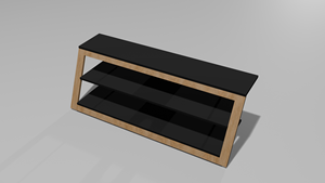 ขาตั้งทีวีอเนกประสงค์ปรับได้พร้อมชั้นวางหนังสือตกแต่งแบบบูรณาการสำหรับห้องนั่งเล่น - Product Image 4