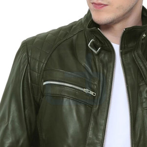 Chaqueta de cuero hecha a medida Diseñe su propia chaqueta de cuero para hombre Chaqueta de cuero impermeable para hombre - Product Image 5