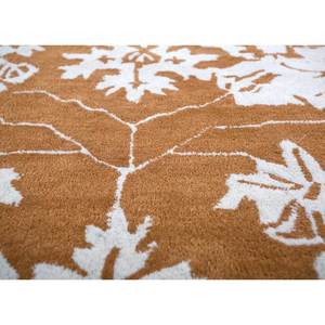 พรมขนสัตว์และใยวิสโคสทอมือลายดอกไม้สไตล์โบโฮสีเบจและน้ำตาล ยี่ห้ออิมาร่า สำหรับตกแต่งบ้าน ห้องนั่งเล่น ห้องโถง หรือห้องนอน-Tra-13024 - Product Image 3