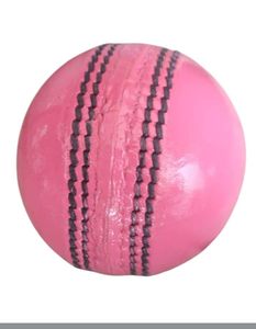 Paquete de valor de 6 pelotas de críquet de cuero rosa para partido y práctica - Product Image 6
