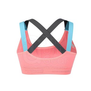 Soutien-gorge de sport pour femme de haute qualité, nouvelle collection, sans coutures, respirant, maintien moyen, en Spandex/Nylon, personnalisable à l'avant - Product Image 2