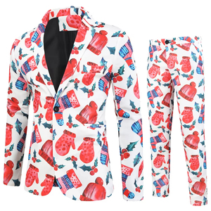 Costume pour homme en polyester/coton imperméable imprimé pour fête de mariage, nouvelle mode 2025, costume de danse de fête, costume de fleurs, veste, pantalon, gilet pour homme - Product Image 1