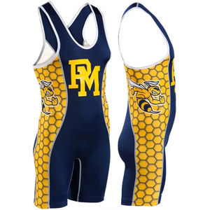 Custom Sublimated Wholesale Weightlifting Suit Fashion <b>Wrestling</b> <b>Singlet</b> Sexy <b>Wrestling</b> Wears - Product Image 1