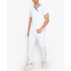 Nouveaux uniformes médicaux en polyester et élasthanne avec logo personnalisé, blouses de laboratoire médicales unisexes, ensemble d'uniformes médicaux - Product Image 4