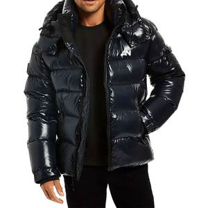 Venta al por mayor 2025 Shiny Bubble Hooded Puffer Jacket Custom Logo Shine Jacekts - Product Image 2