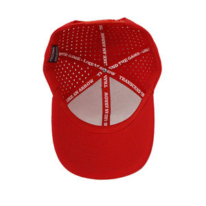 Gorra de Béisbol Unisex de Alta Calidad, Personalizada, de 6 Paneles, 100% Algodón, con Orificios Cortados con Láser, Logotipo Bordado Personalizado, Deportiva y a la Moda - Product Image 3