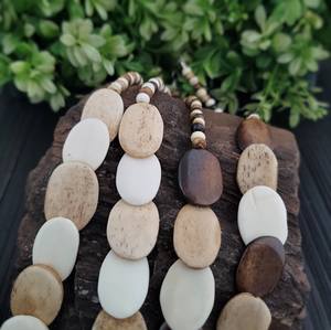 สร้อยคอกระดูกควายธรรมชาติสำหรับผู้หญิง เครื่องประดับแฟชั่น คุณภาพสูง สไตล์วินเทจ งานแกะสลักกระดูกอูฐ ราคาไม่แพง - Product Image 6