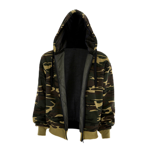 OEM ODM Men's for Kevlar Lined <b>Fleece</b> Pullover Hoodie 100% Cotton Winter Formal Style with Protective Hood Solid Pattern - Product Image 3