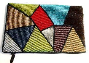 Perles de rocaille pochette sac à main pour femmes fille élégant élégant perlé broderie pochette main Purce pour femmes filles fabriqués à la main - Product Image 3