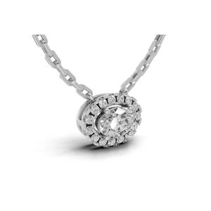 Pendentif ovale halo en diamant de laboratoire Radiant Alessandra 0,650 Ct 9 KT 14 KT 18 KT Or Bijoux Vente en gros Fournisseur OEM Export - Product Image 4
