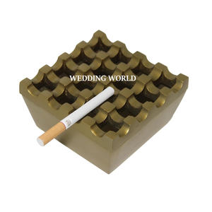 Cenicero de Metal niquelado Cenicero de diseñador hecho a mano de excelente calidad Cenicero de Metal nuevo elegante clásico - Product Image 4