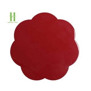 BEST SELLER OEM Lacquer <b>Placemat</b> Handpainted Lacquer Serving Tray Scalloped Tray Table Centerpieces Decoration Handmade - Product Image 5