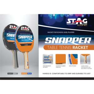 Raqueta de Tenis de Mesa Profesional Stag Iconic Snapper Series, Madera y Goma con Puntos Largos en la Parte Inferior, Fibra de Carbono, Certificada por la ITTF - Product Image 2