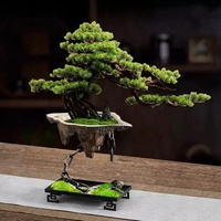 Bonsaï en pot naturel, éco-responsable, durable, feuilles artificielles haute simulation, décoration de bureau pour Noël et Nouvel An
