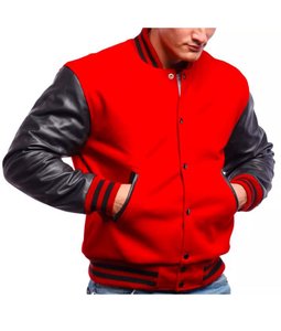 Wholesale Customizable Varsity Jackets with Stand Collar Blank Letterman Design for Men CollegeBaseballjacket for men - Product Image 5