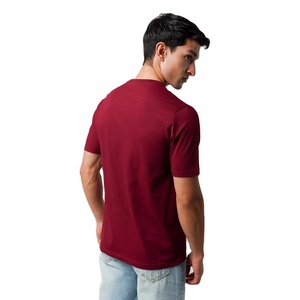 Camiseta de algodón para hombre con estampado de logotipo personalizado Camiseta ecológica de algodón orgánico suave y cómoda de tela con cuello redondo y Media manga para hombre - Product Image 4