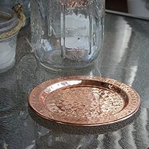 Sous-verre à thé plaqué cuivre pour verre à thé et porte-boisson, sous-verre à café plaqué cuivre, Design tendance - Product Image 3