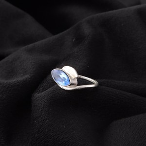 Anillo de Tanzanita con Corte Ovalado y Marquise, Plata de Ley, Engaste de Puntas, Joyería de Piedras Preciosas Hecha a Mano, Certificado IGI, Anillo Elegante para Mujer - Product Image 6