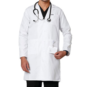 Nueva llegada precio al por mayor personalizado transpirable algodón Unisex laboratorio batas nuevo diseño liso moda cálido - Product Image 4
