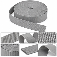 Geweven band van polyester, grijs, 25 mm, voor tassen, bagage en textielproductie