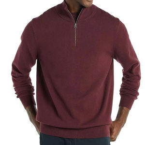 Meilleure qualité Quarter Zip Pullover Hoodies for Men Factory Direct Supply Long Sleeve Men's Quarter Zip Pullover Slim Fit - Product Image 1
