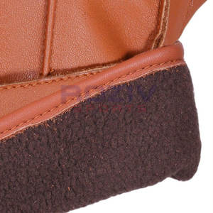 Gants d'hiver décontractés en cuir PU à doigts complets, coupe-vent, tendance, confortables, design uni, bracelet réglable, vente chaude - Product Image 6