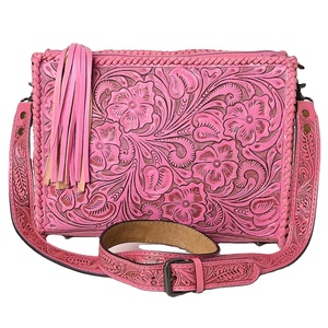 Sac à bandoulière en cuir véritable de vachette de style occidental de qualité supérieure avec sculpture florale à la main avec sangle réglable Sac sur mesure - Product Image 1