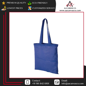 Bolsas promocionales/compras de lona de color sólido reutilizables de calidad estándar a precio directo de fábrica, origen India. - Product Image 2