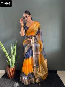 Collections de saris ethniques indiens à la mode pour les festivals et les mariages Saree en soie Simar exclusif avec saree à bordure Zari Design - Product Image 4