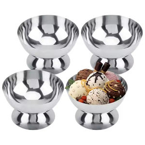 Modern Eco-Friendly Tabletop Bowl with Cone Stand Stainless Finish for Parties - Product Image 3