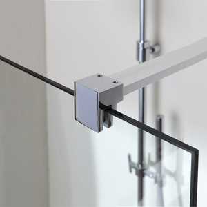 Douche walk-in en verre transparent de 8 mm avec équipement de sécurité pour salle de bain de 110 cm - Product Image 4