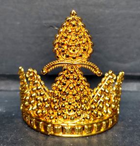 มงกุฎสไตล์ดั้งเดิมทำจากโลหะทองคำบริสุทธิ์ขายส่งใหม่ - Product Image 3