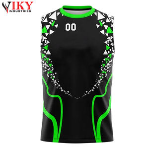 Diseño impreso por sublimación Verde Negro Ropa de equipo deportivo Durable Ligero Totalmente personalizado Mae 7 En 7 Uniforme para uso de adultos - Product Image 3