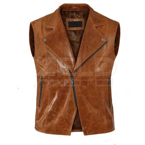 Logo personnalisé Gilet en cuir de haute qualité pour hommes avec fonction respirante Couleur personnalisée en taille adulte pour l'hiver - Product Image 1