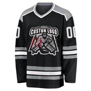 Jersey de hockey sobre hielo de fábrica de la mejor calidad, material de poliéster de secado rápido, transpirable, precio al por mayor, camisetas de hockey sobre hielo - Product Image 3