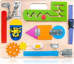 Tableau d'apprentissage en bois Montessori, planche en bois pour les écoles maternelles, jouets éducatifs Montessori - Product Image 5