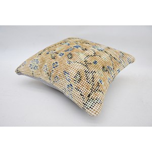 Luxury Wool Woven 12x12 Inch Beige Vintage <b>Fluffy</b> Embroidered Decorative <b>Cushion</b> Non-Slip Eco-Friendly Removable & Washable - Product Image 5