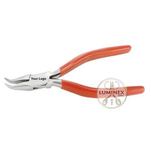 Luminex Impex High Quality Grounded <b>Bent</b> <b>Nose</b> <b>Pliers</b> Stainless Steel for Permanent Jewelry Welding and Jewelry Making Tools - Product Image 6