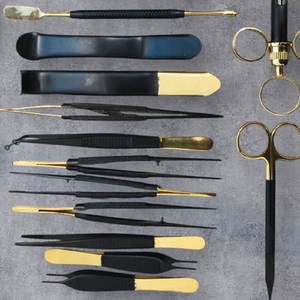 Instrumentos dentales de acero inoxidable recubiertos de oro Manual de grado quirúrgico de calidad superior Kit de herramientas de precisión 1 Juego Autoclavable - Product Image 6