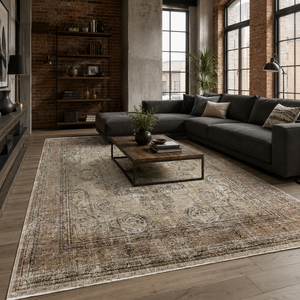Alfombra Lavable Tradicional Bergama Cocoa RW7033 de Rug Weavers, Venta al por Mayor, Chenilla Lavable, 10 Tamaños - Product Image 3
