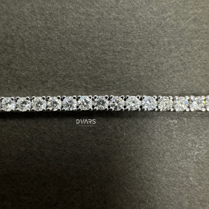 Brazalete de Tenis con Diamantes Cultivados en Laboratorio de 3 Quilates, Corte Brillante Redondo, Oro Blanco/Amarillo/Rosa de 14K, Regalo de Boda de Lujo - Product Image 3