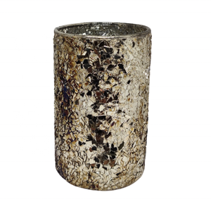 Nouveau Pot en Verre Mosaïque Cylindrique Haut de Gamme, Fait Main, Multi-Usages, Décoration d'Intérieur, Argent/Bleu Foncé, Vente Chaude - Product Image 3