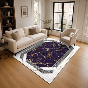 <b>RUGS</b> DEPOT LXDP-0452 Wholesale Charcoal Grey Designer Pattern Digital Printed Machine Washable Chenille Area <b>Rug</b> <b>Non</b> <b>Slip</b> - Product Image 2